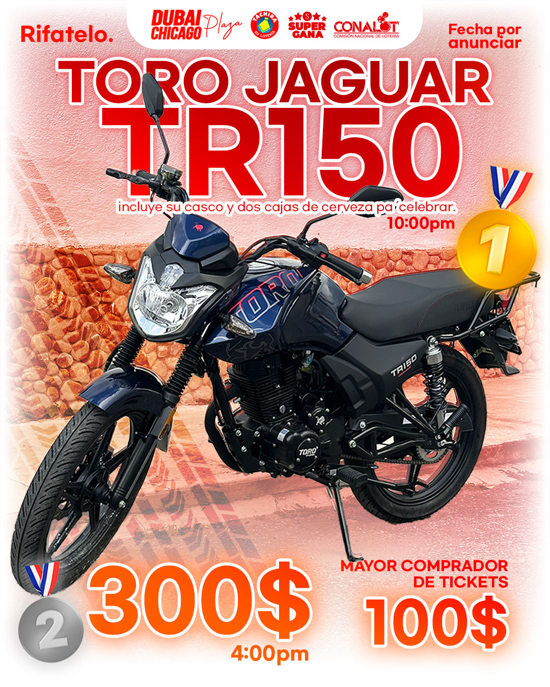 Premio principal: TORO JAGUAR TR150